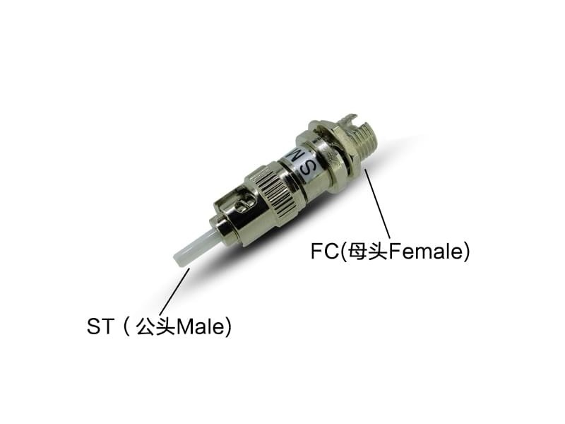 FC母-ST公圓形光纖適配器
