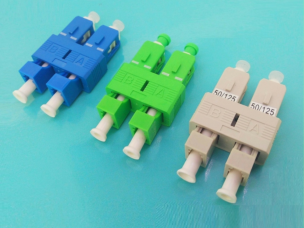 SC公-LC母雙工光纖適配器