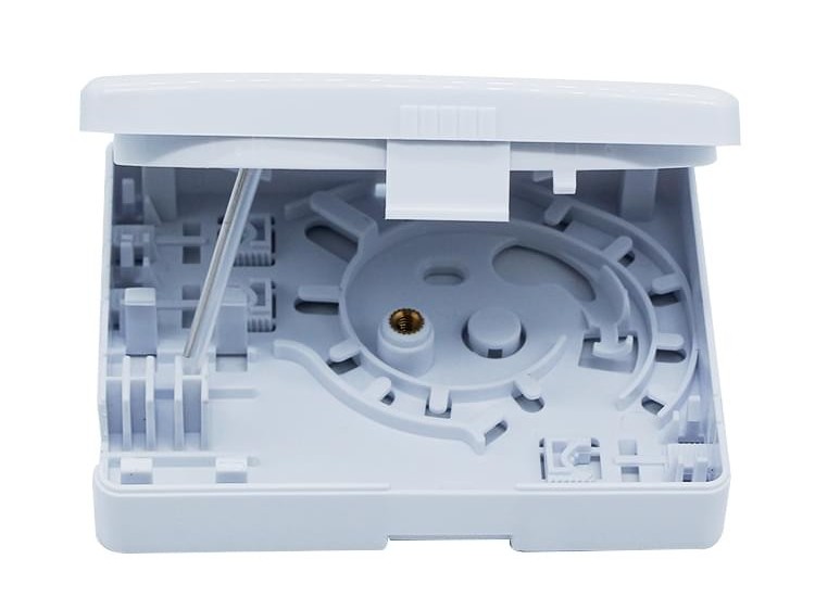 2口 帶螺絲孔光纖面板，86面板，光纖桌面盒