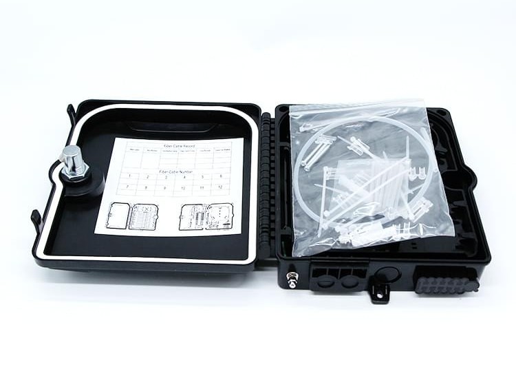 12口 黑色分纖箱，光纖箱