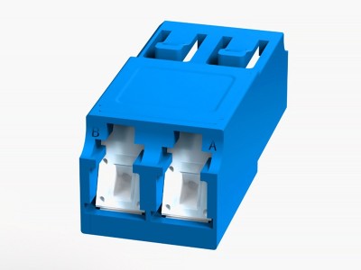 LC 雙聯(lián) 防塵防激光帶擋板光纖適配器